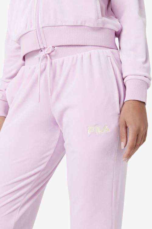 Pantalones Fila Zura Velour Jogger Mujer Moradas | Fila298JV