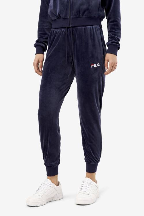 Pantalones Fila Zura Velour Jogger Mujer Azul Marino | Fila483XA