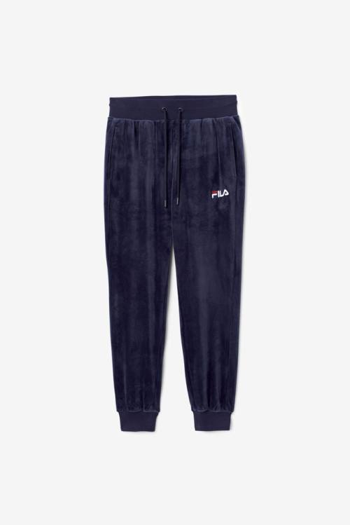 Pantalones Fila Zura Velour Jogger Mujer Azul Marino | Fila483XA