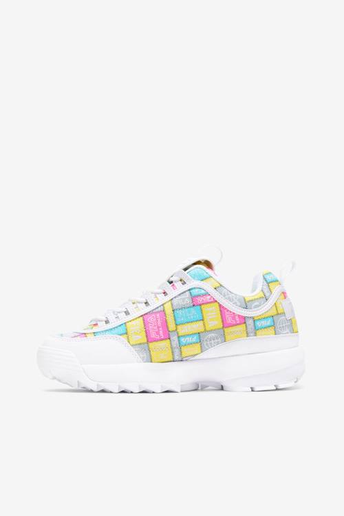 Patchwork Zapatillas Fila Disruptor 2 Mujer Blancas Moradas | Fila126WY