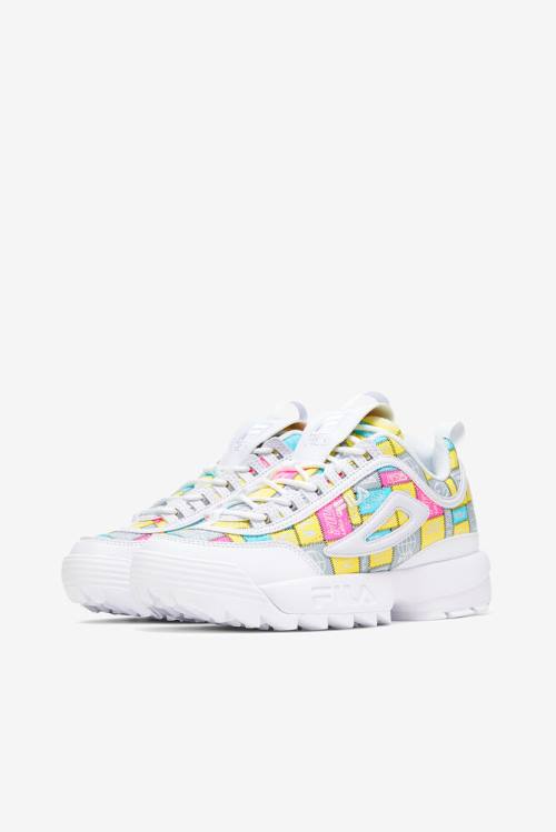 Patchwork Zapatillas Fila Disruptor 2 Mujer Blancas Moradas | Fila126WY