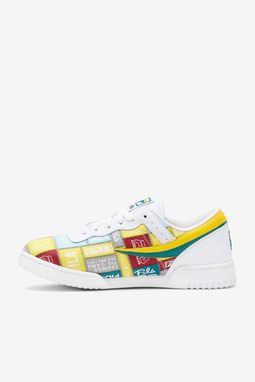 Patchwork Zapatillas Fila Original Fitness Hombre Blancas Amarillo | Fila268AY