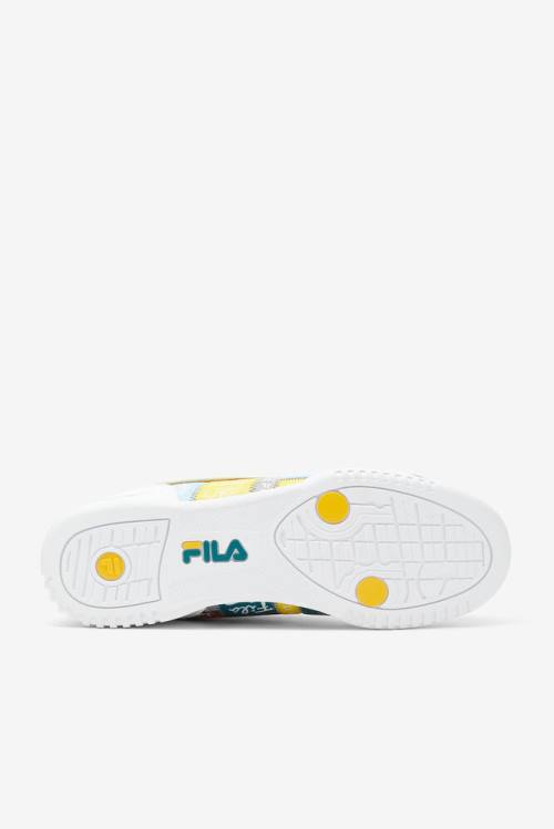 Patchwork Zapatillas Fila Original Fitness Hombre Blancas Amarillo | Fila268AY