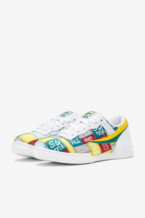 Patchwork Zapatillas Fila Original Fitness Hombre Blancas Amarillo | Fila268AY