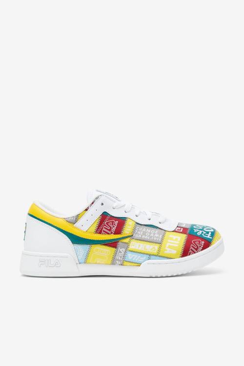 Patchwork Zapatillas Fila Original Fitness Hombre Blancas Amarillo | Fila268AY