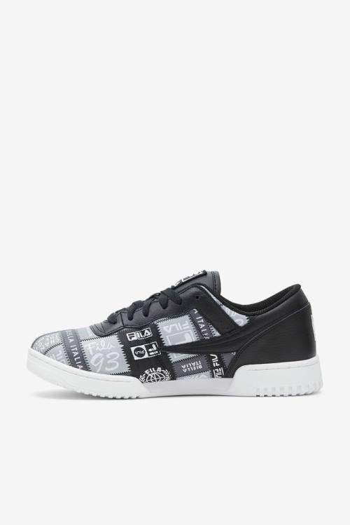 Patchwork Zapatillas Fila Original Fitness Hombre Negras Blancas | Fila540JX