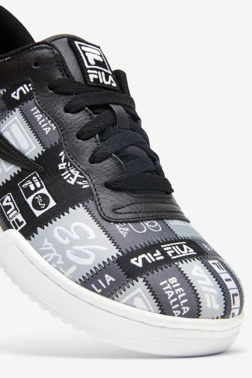 Patchwork Zapatillas Fila Original Fitness Hombre Negras Blancas | Fila540JX