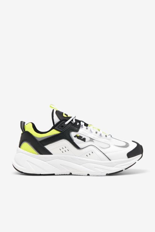 Plus Zapatillas Fila Trigate Hombre Blancas Negras Amarillo | Fila049LR