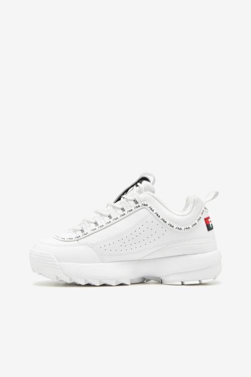 Premium Repeat Zapatillas Fila Disruptor 2 Mujer Blancas Azul Marino Rojas | Fila530FH