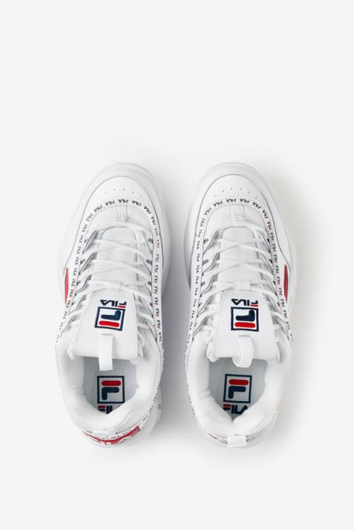 Premium Repeat Zapatillas Fila Disruptor 2 Mujer Blancas Azul Marino Rojas | Fila530FH