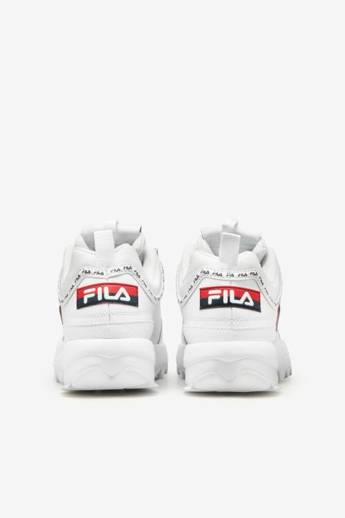 Premium Repeat Zapatillas Fila Disruptor 2 Mujer Blancas Azul Marino Rojas | Fila530FH