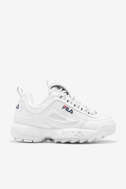 Premium Zapatillas Fila Disruptor 2 Hombre Blancas Azul Marino Rojas | Fila167QP