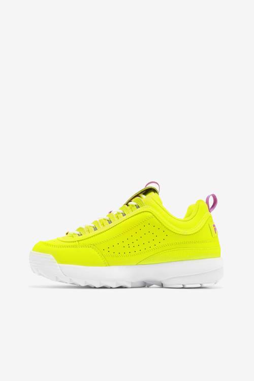 Premium Zapatillas Fila Disruptor 2 Mujer Amarillo Moradas Flores Blancas | Fila316YZ