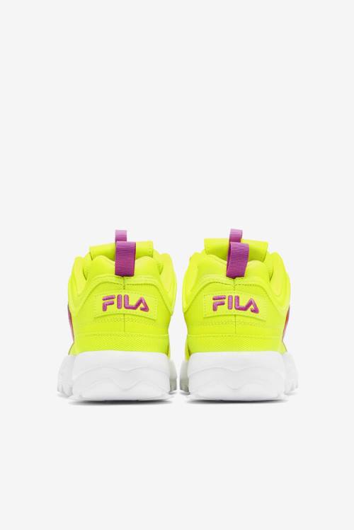 Premium Zapatillas Fila Disruptor 2 Mujer Amarillo Moradas Flores Blancas | Fila316YZ