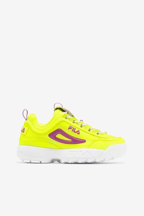 Premium Zapatillas Fila Disruptor 2 Mujer Amarillo Moradas Flores Blancas | Fila316YZ