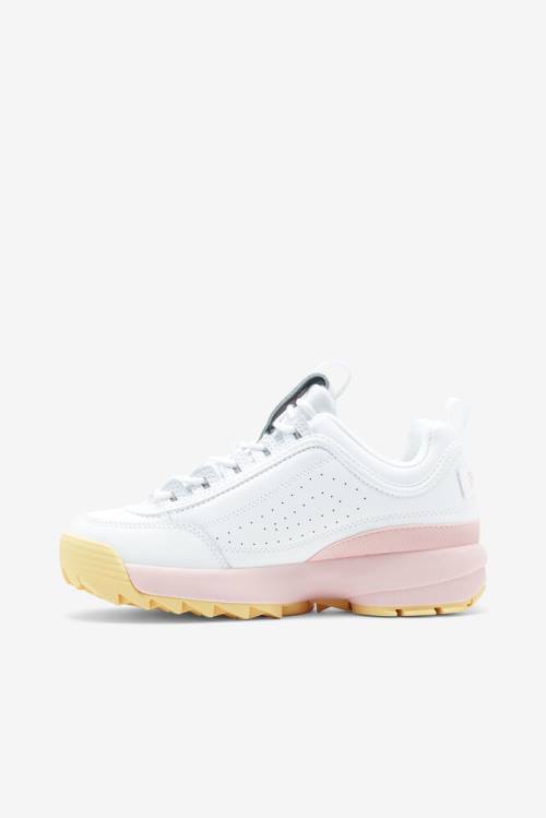 Premium Zapatillas Fila Disruptor 2 Mujer Blancas Rosas | Fila486WD