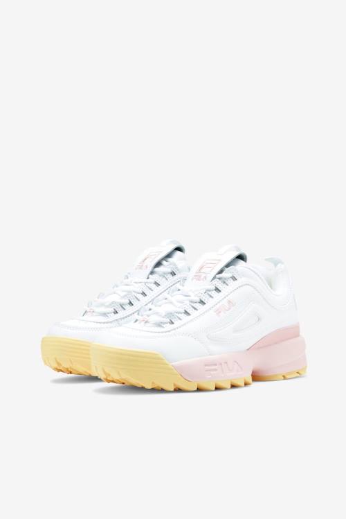 Premium Zapatillas Fila Disruptor 2 Mujer Blancas Rosas | Fila486WD