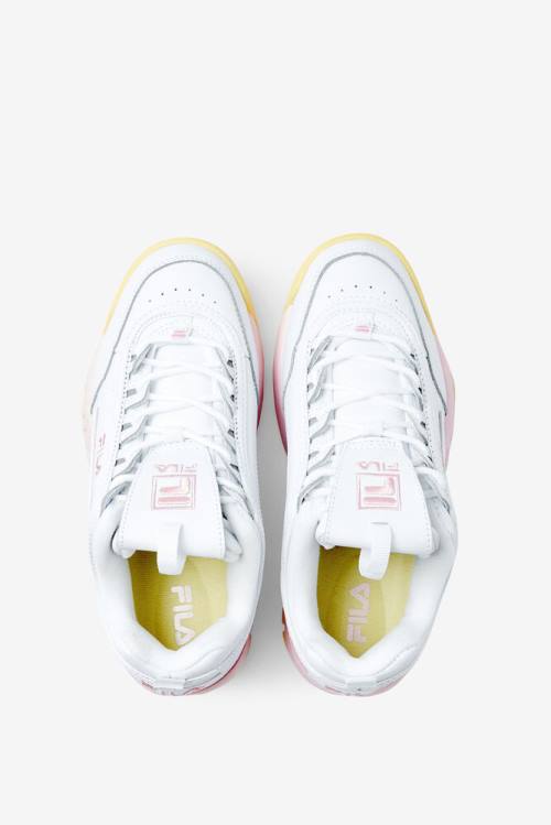 Premium Zapatillas Fila Disruptor 2 Mujer Blancas Rosas | Fila486WD