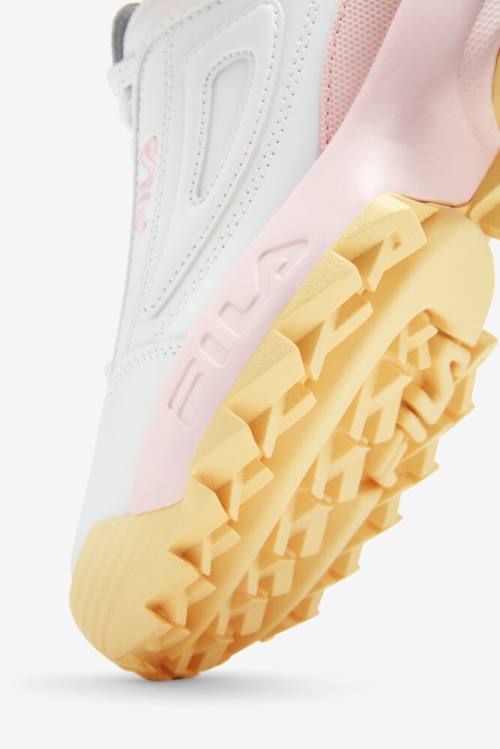 Premium Zapatillas Fila Disruptor 2 Mujer Blancas Rosas | Fila486WD