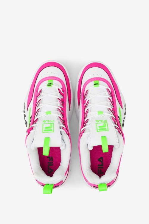 Premium Zapatillas Fila Disruptor 2 Mujer Blancas Rosas Verde | Fila512LE