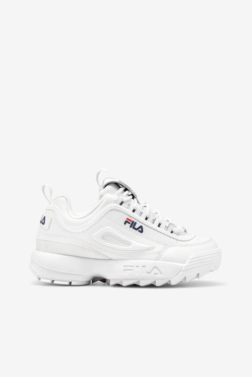 Premium Zapatillas Fila Disruptor 2 Mujer Blancas Azul Marino Rojas | Fila584OD