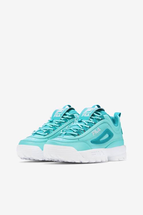 Premium Zapatillas Fila Disruptor 2 Mujer Azules Turquesa Blancas | Fila872HK