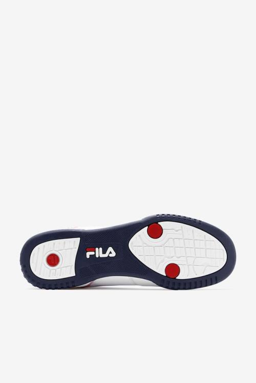 Rolando Zapatillas Fila Original Fitness Hombre Blancas Azul Marino Rojas | Fila975ED