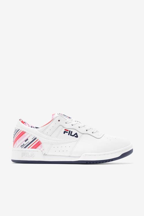 Rolando Zapatillas Fila Original Fitness Hombre Blancas Azul Marino Rojas | Fila975ED