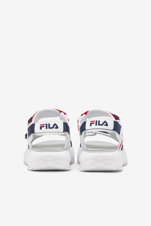 Sandalias Fila Disruptor Hombre Blancas Azul Marino Rojas | Fila912SU