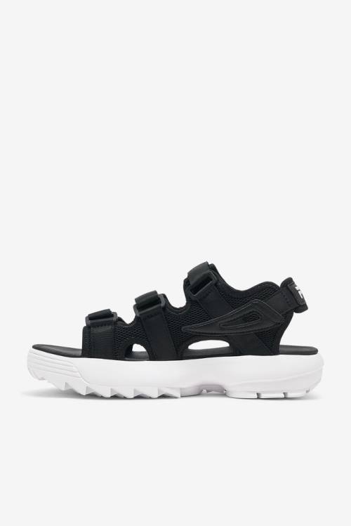 Sandalias Fila Disruptor Hombre Negras Blancas | Fila065BM