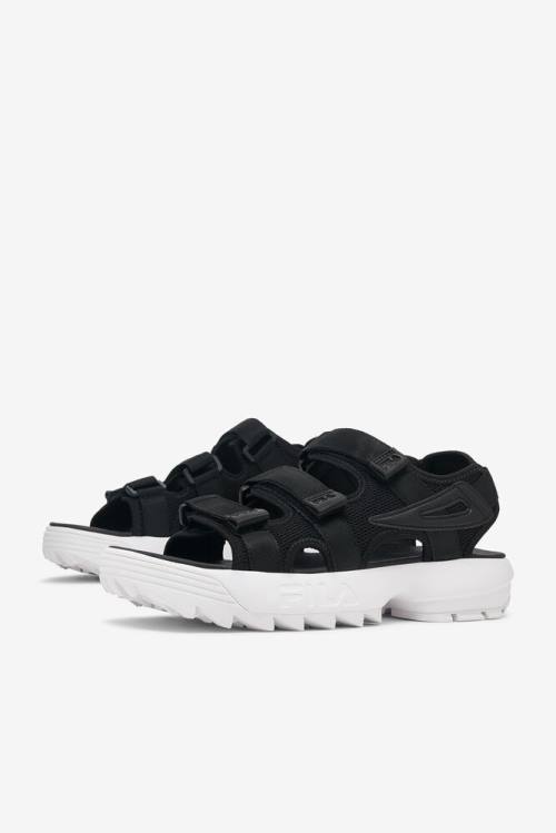 Sandalias Fila Disruptor Hombre Negras Blancas | Fila065BM