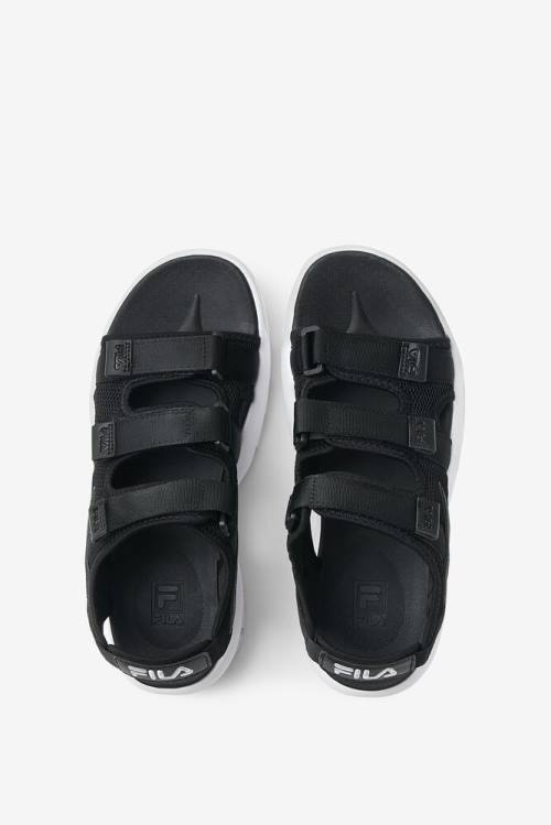 Sandalias Fila Disruptor Hombre Negras Blancas | Fila065BM