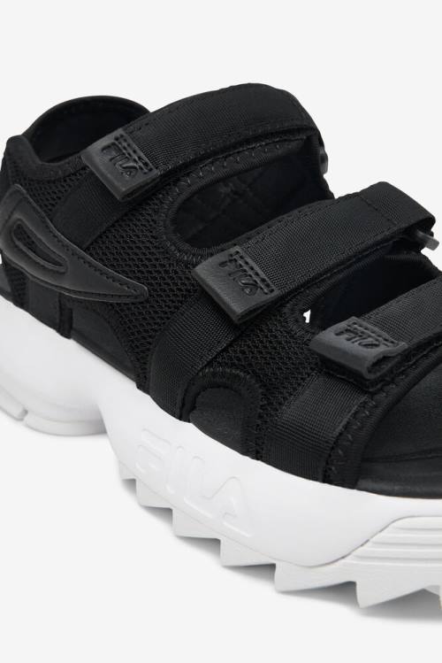 Sandalias Fila Disruptor Hombre Negras Blancas | Fila065BM