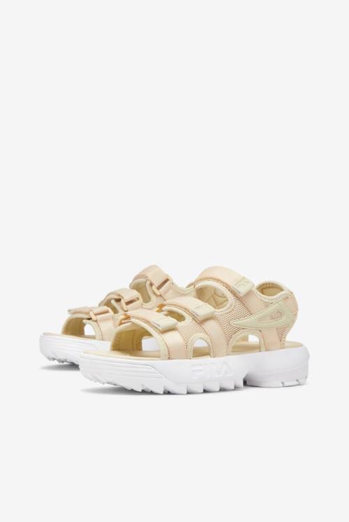 Sandalias Fila Disruptor Mujer Marrones Blancas | Fila802DA