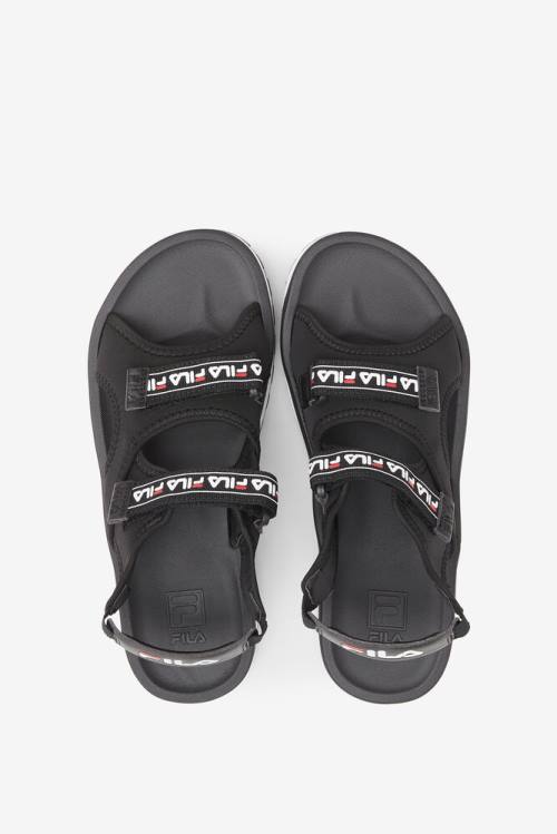 Sandalias Fila Spot Eva Mujer Negras Rojas Blancas | Fila608GK