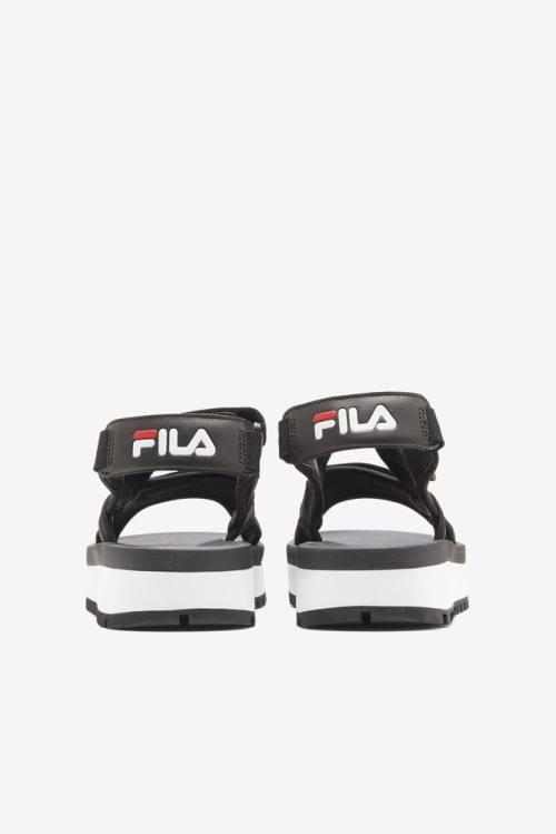 Sandalias Fila Spot Eva Mujer Negras Rojas Blancas | Fila608GK