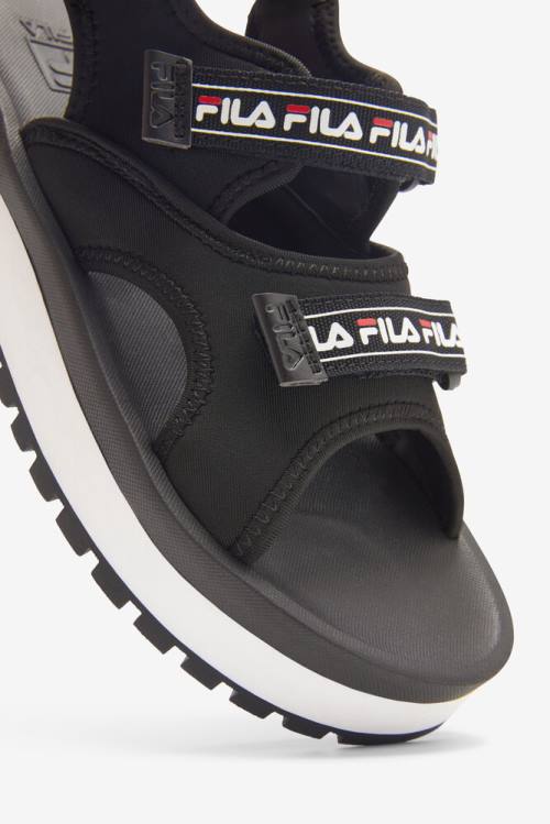 Sandalias Fila Spot Eva Mujer Negras Rojas Blancas | Fila608GK