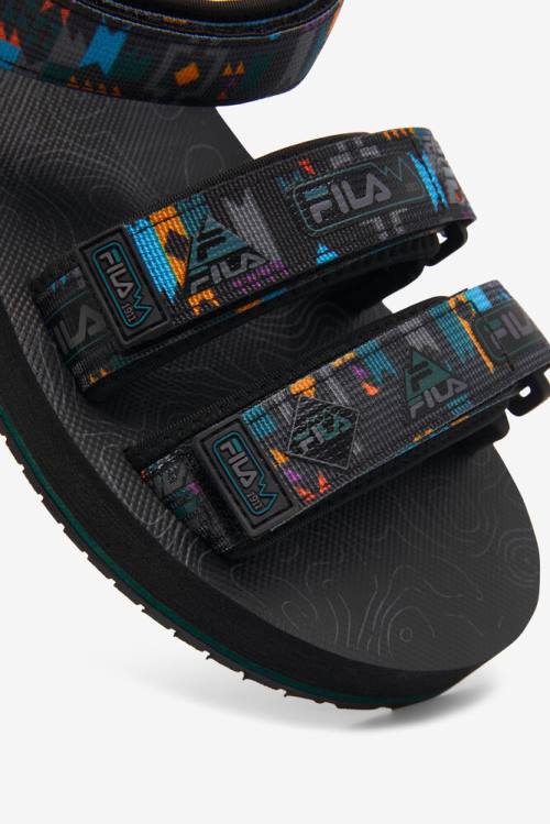 Sandalias de Diapositivas Fila Drifter Dns Hombre Negras | Fila193AR