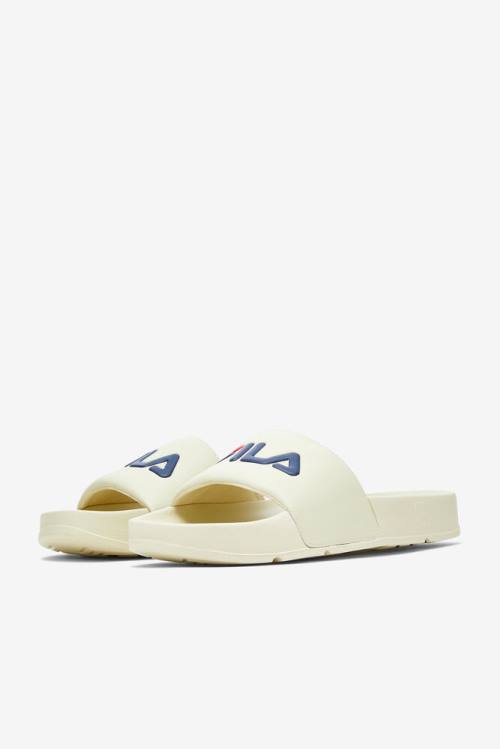 Sandalias de Diapositivas Fila Drifter Hombre Creme Azul Marino Rojas | Fila093AC