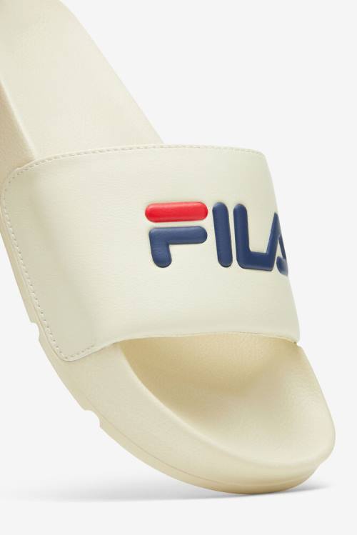 Sandalias de Diapositivas Fila Drifter Hombre Creme Azul Marino Rojas | Fila093AC