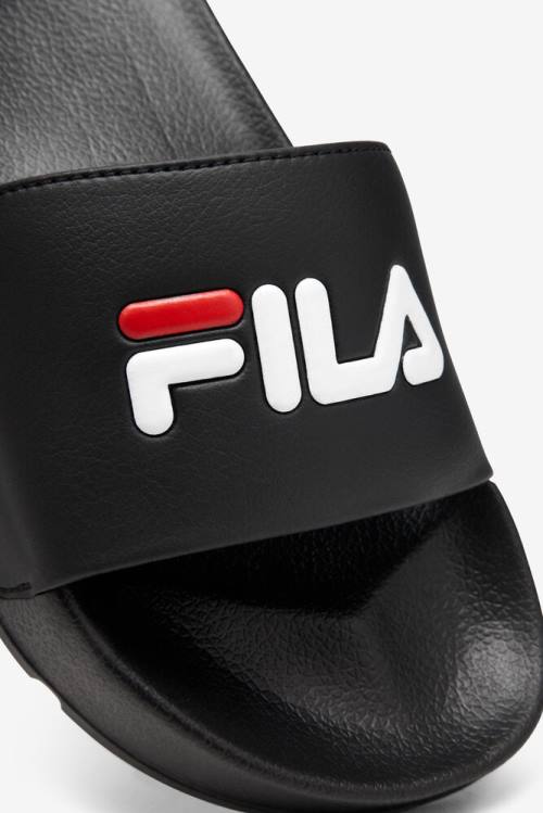 Sandalias de Diapositivas Fila Drifter Hombre Negras Rojas Blancas | Fila917KT