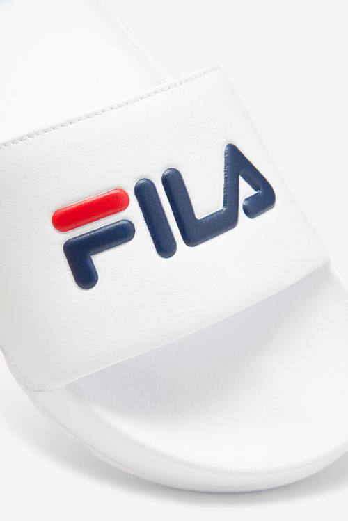 Sandalias de Diapositivas Fila Drifter Hombre Blancas Azul Marino Rojas | Fila975SW