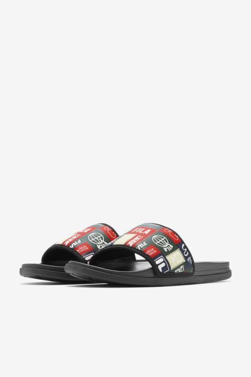 Sandalias de Diapositivas Fila Drifter Lux Patchwork Hombre Multicolor | Fila064GS