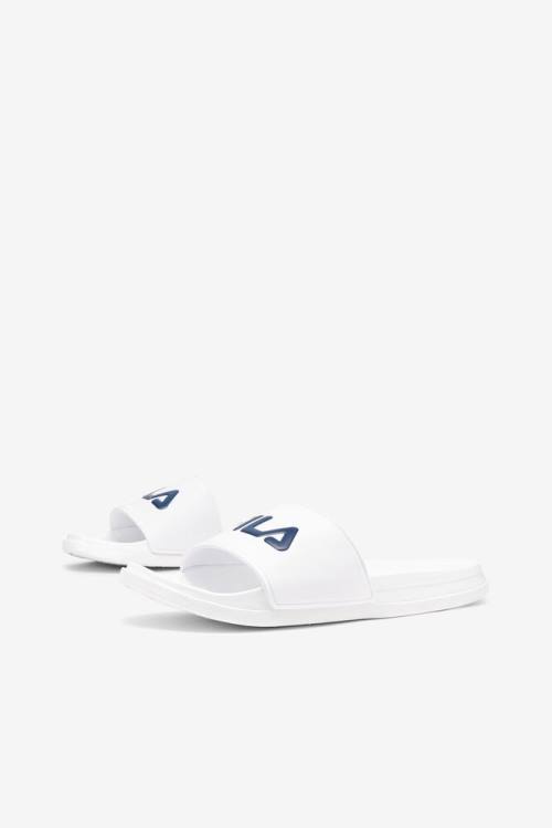 Sandalias de Diapositivas Fila Drifter Luxe Mujer Blancas Azul Marino Rojas | Fila249VS