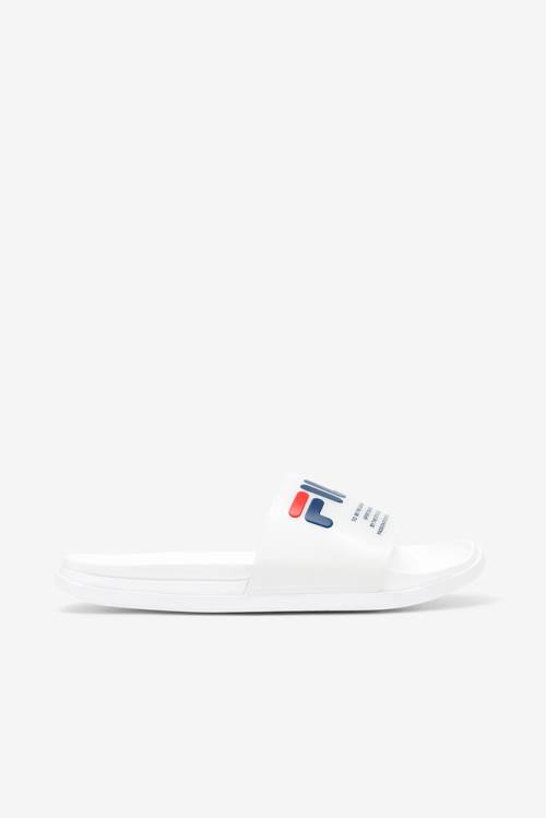 Sandalias de Diapositivas Fila Drifter Luxe Clear Mujer Blancas Azul Marino Rojas | Fila680QO