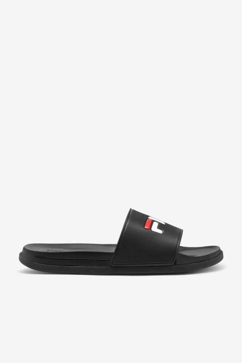 Sandalias de Diapositivas Fila Drifter Luxe Hombre Negras Rojas Blancas | Fila742TR