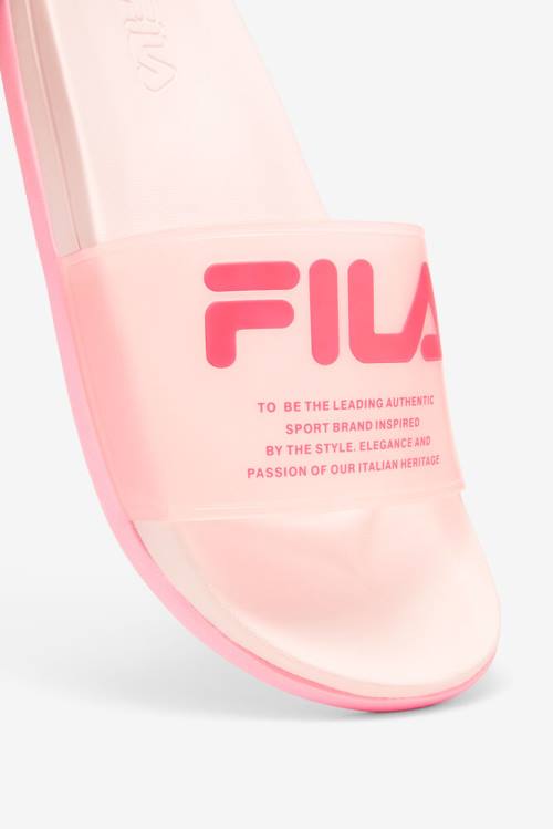 Sandalias de Diapositivas Fila Drifter Luxe Clear Mujer Rosas | Fila837EZ