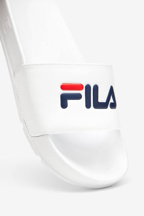 Sandalias de Diapositivas Fila Drifter Mujer Blancas Azul Marino Rojas | Fila032DF