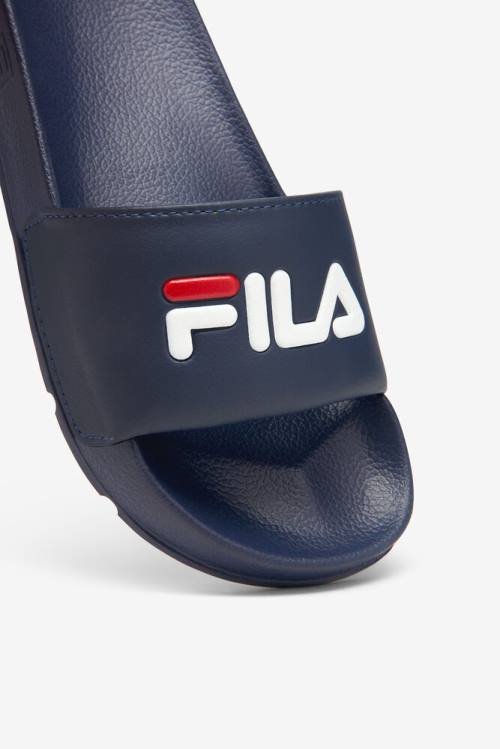 Sandalias de Diapositivas Fila Drifter Mujer Azul Marino Rojas Blancas | Fila263XK