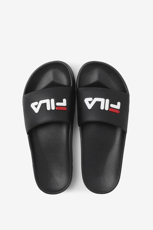 Sandalias de Diapositivas Fila Drifter Mujer Negras Rojas Blancas | Fila705AI